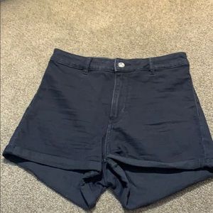 Divided H&M Black Denim High Rise Shorts